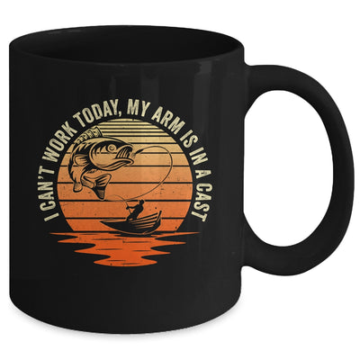 Fisherman Fishing I Cant Work Today My Arm Is In A Cast Mug | teecentury