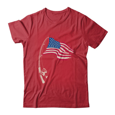 Fishing American Flag Fisherman Patriotic Day 4th Of July Shirt & Hoodie | teecentury