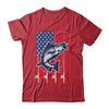 Fishing American Flag Vintage USA Bass Fisherman Shirt & Hoodie | teecentury