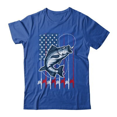 Fishing American Flag Vintage USA Bass Fisherman Shirt & Hoodie | teecentury
