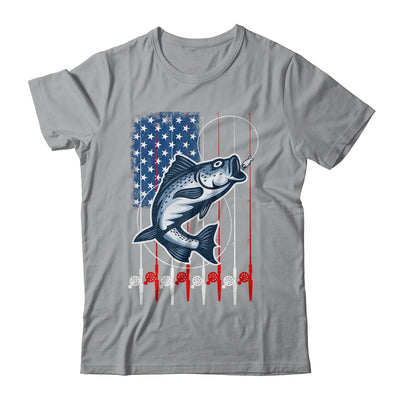 Fishing American Flag Vintage USA Bass Fisherman Shirt & Hoodie | teecentury
