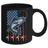 Fishing American Flag Vintage USA Bass Fisherman Mug | teecentury