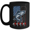 Fishing American Flag Vintage USA Bass Fisherman Mug | teecentury
