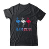 Flamerican Flamingo US American Flag 4th July T-Shirt & Tank Top | Teecentury.com