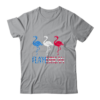 Flamerican Flamingo US American Flag 4th July T-Shirt & Tank Top | Teecentury.com