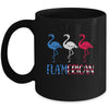 Flamerican Flamingo US American Flag 4th July Mug Coffee Mug | Teecentury.com