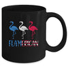 Flamerican Flamingo US American Flag 4th July Mug Coffee Mug | Teecentury.com