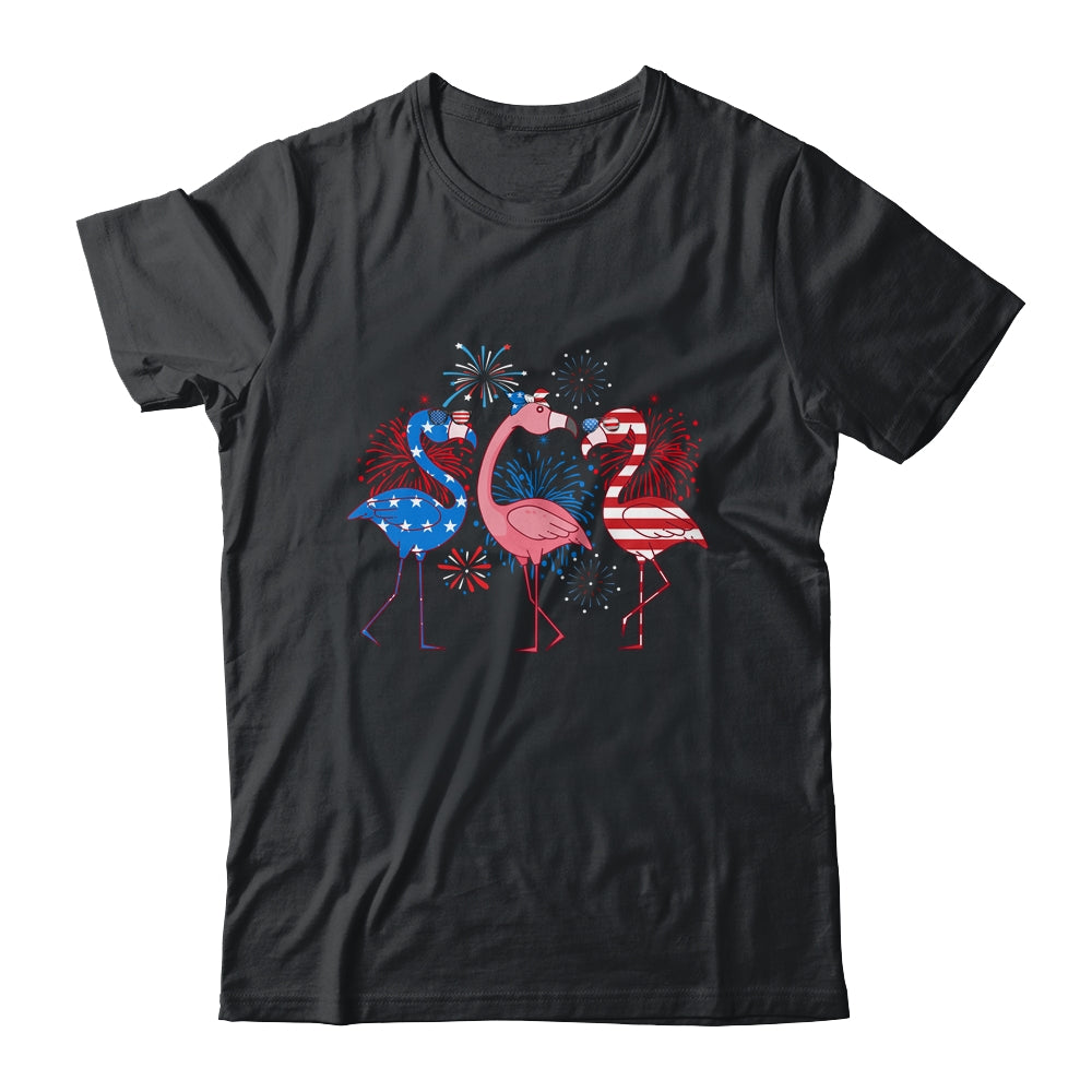 Flamingo 4th Of July American Flag Flamingo Independence Shirt & Tank Top | teecentury