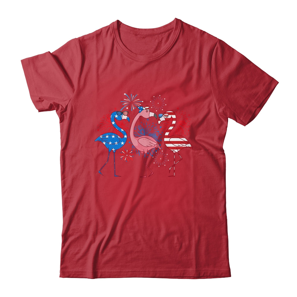 Flamingo 4th Of July American Flag Flamingo Independence Shirt & Tank Top | teecentury