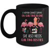 Flamingo A Woman Can Not Survive On Quilting Alone Mug Coffee Mug | Teecentury.com