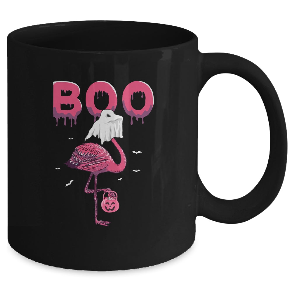 Flamingo Boo Ghost Halloween Mug Coffee Mug | Teecentury.com
