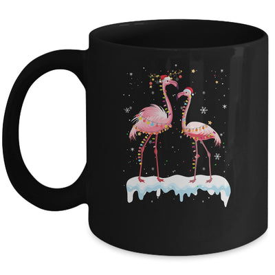 Flamingo Christmas Tree Santa Hat Light Mug Coffee Mug | Teecentury.com