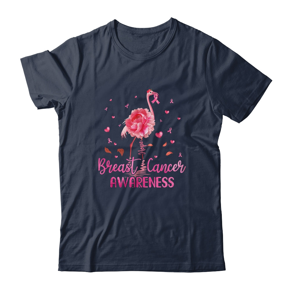Flamingo Hope Flower Lover Breast Cancer Awareness T-Shirt & Hoodie | Teecentury.com
