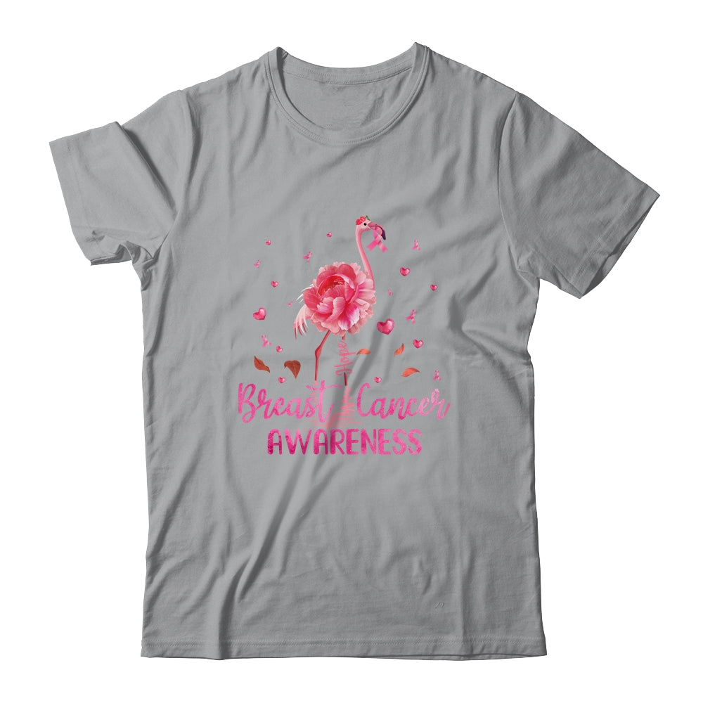 Flamingo Hope Flower Lover Breast Cancer Awareness T-Shirt & Hoodie | Teecentury.com