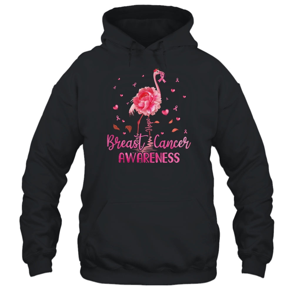 Flamingo Hope Flower Lover Breast Cancer Awareness T-Shirt & Hoodie | Teecentury.com
