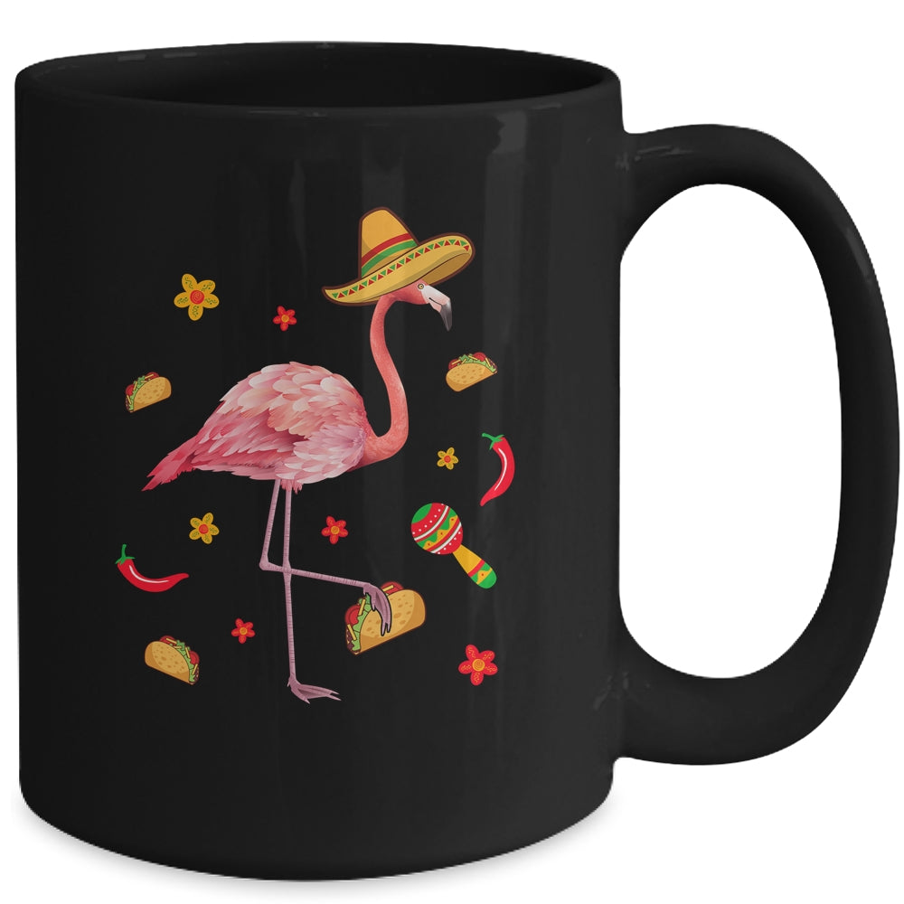 Flamingo Sombrero Tacos Cinco De Mayo Fiesta Mexican Mug Coffee Mug | Teecentury.com