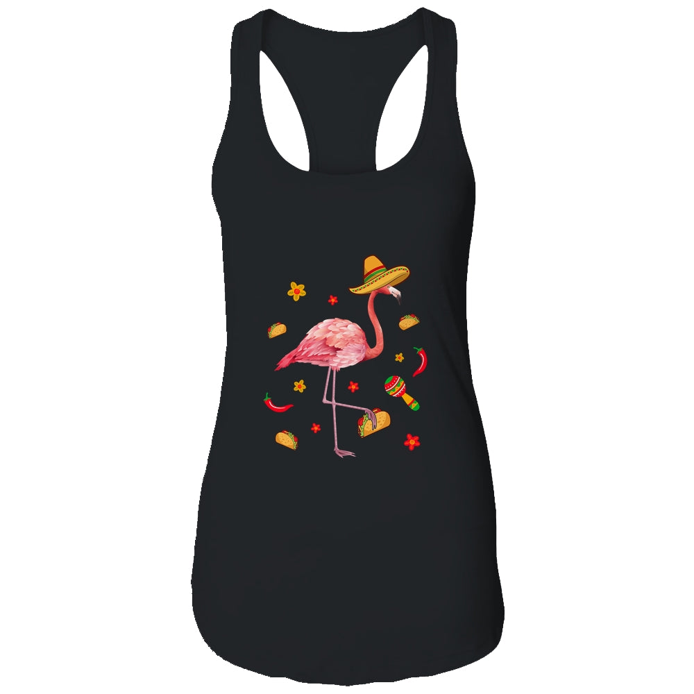 Flamingo Sombrero Tacos Cinco De Mayo Fiesta Mexican T-Shirt & Tank Top | Teecentury.com