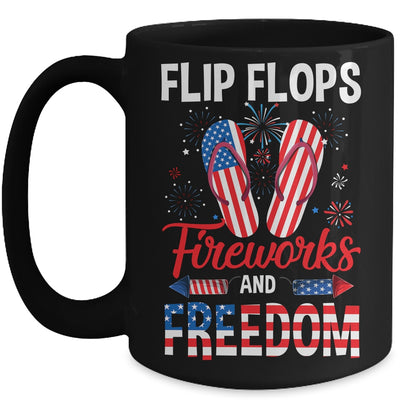 Flip Flop Fireworks And Freedom Independence Day July of 4th Mug | teecentury