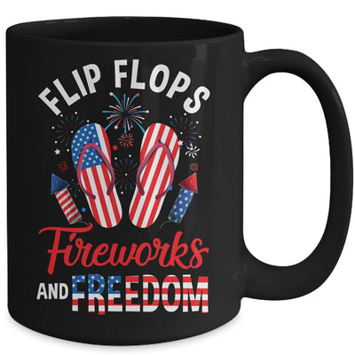 Flip Flops Fireworks And Freedom 4th Of July  Independence Mug | teecentury