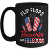 Flip Flops Fireworks And Freedom 4th Of July  Independence Mug | teecentury