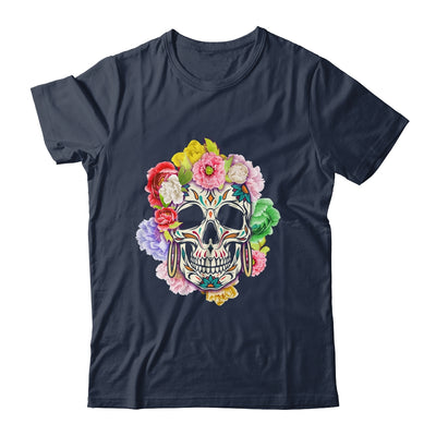 Floral Sugar Skull Day Of The Dead Dia De Muertos Women Shirt & Hoodie | teecentury