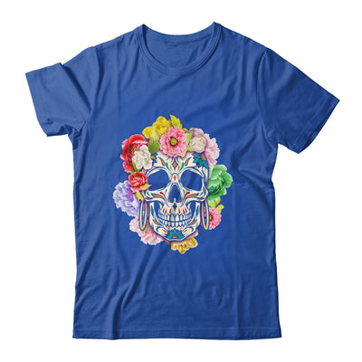 Floral Sugar Skull Day Of The Dead Dia De Muertos Women Shirt & Hoodie | teecentury