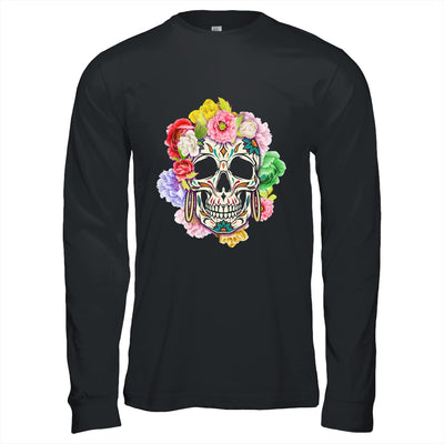 Floral Sugar Skull Day Of The Dead Dia De Muertos Women Shirt & Hoodie | teecentury