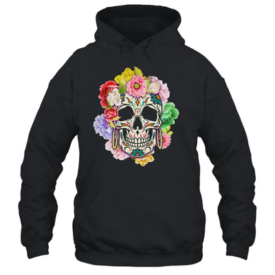 Floral Sugar Skull Day Of The Dead Dia De Muertos Women Shirt & Hoodie | teecentury