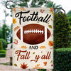 Football And Fall Y'all Flag Thanksgiving Seasonal Holiday Flag | Teecentury.com