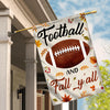 Football And Fall Y'all Flag Thanksgiving Seasonal Holiday Flag | Teecentury.com