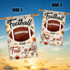 Football And Fall Y'all Flag Thanksgiving Seasonal Holiday Flag | Teecentury.com