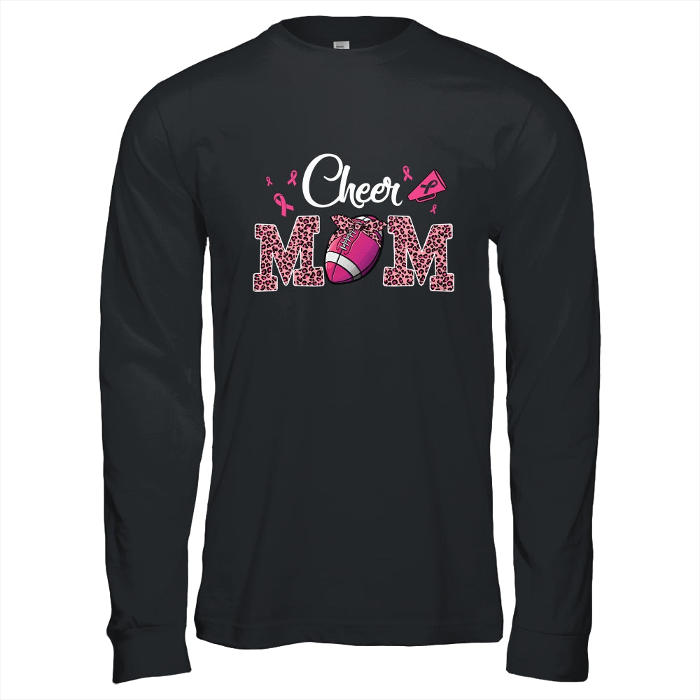 Football Cheer Mom Pink Leopard Breast Cancer Awareness T-Shirt & Hoodie | Teecentury.com