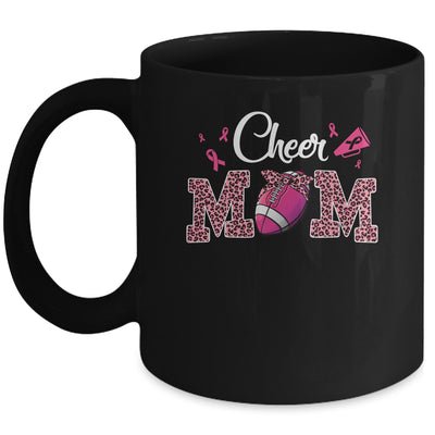 Football Cheer Mom Pink Leopard Breast Cancer Awareness Mug Coffee Mug | Teecentury.com