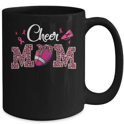 Football Cheer Mom Pink Leopard Breast Cancer Awareness Mug Coffee Mug | Teecentury.com