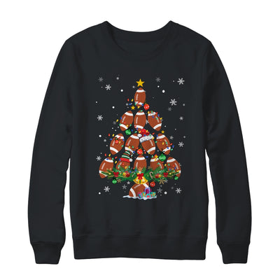 Football Christmas Tree Santa Pickleball X Mas Lights Shirt & Sweatshirt | teecentury