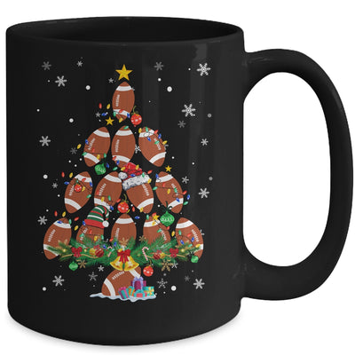 Football Christmas Tree Santa Pickleball X Mas Lights Mug | teecentury