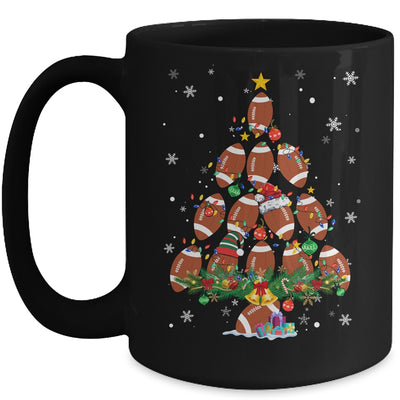 Football Christmas Tree Santa Pickleball X Mas Lights Mug | teecentury