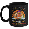 Football Halloween Christmas Thanksgiving Hallothanksmas Mug | teecentury