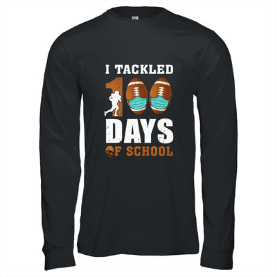 Football Masks Funny 100 Days Of School Teacher Boy T-Shirt & Hoodie | Teecentury.com