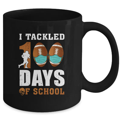 Football Masks Funny 100 Days Of School Teacher Boy Mug Coffee Mug | Teecentury.com