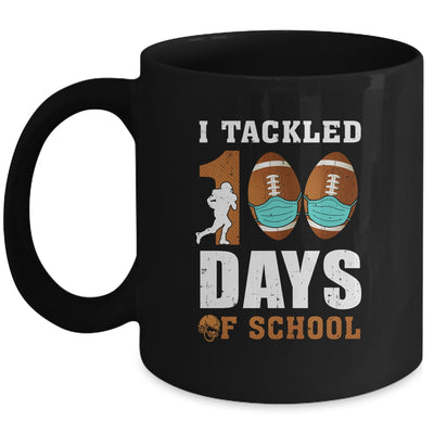 Football Masks Funny 100 Days Of School Teacher Boy Mug Coffee Mug | Teecentury.com