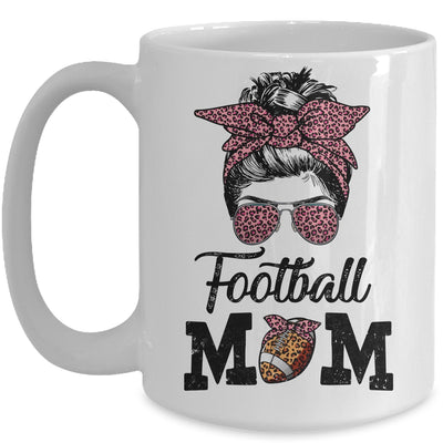 Football Mom Life Messy Bun Women Football Season Mug Coffee Mug | Teecentury.com