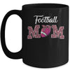 Football Mom Pink Leopard Print Breast Cancer Awareness Mug Coffee Mug | Teecentury.com