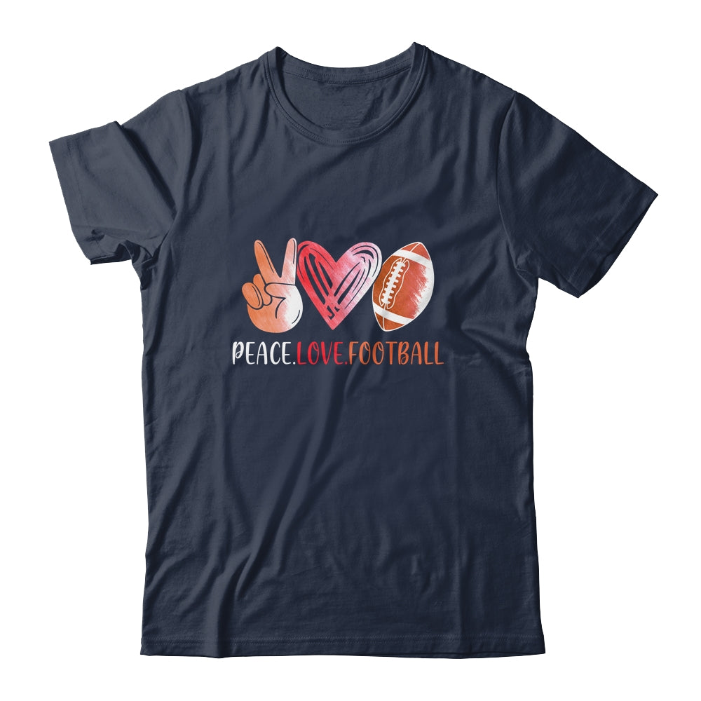 Football Player Girls Peace Love Football Women T-Shirt & Tank Top | Teecentury.com