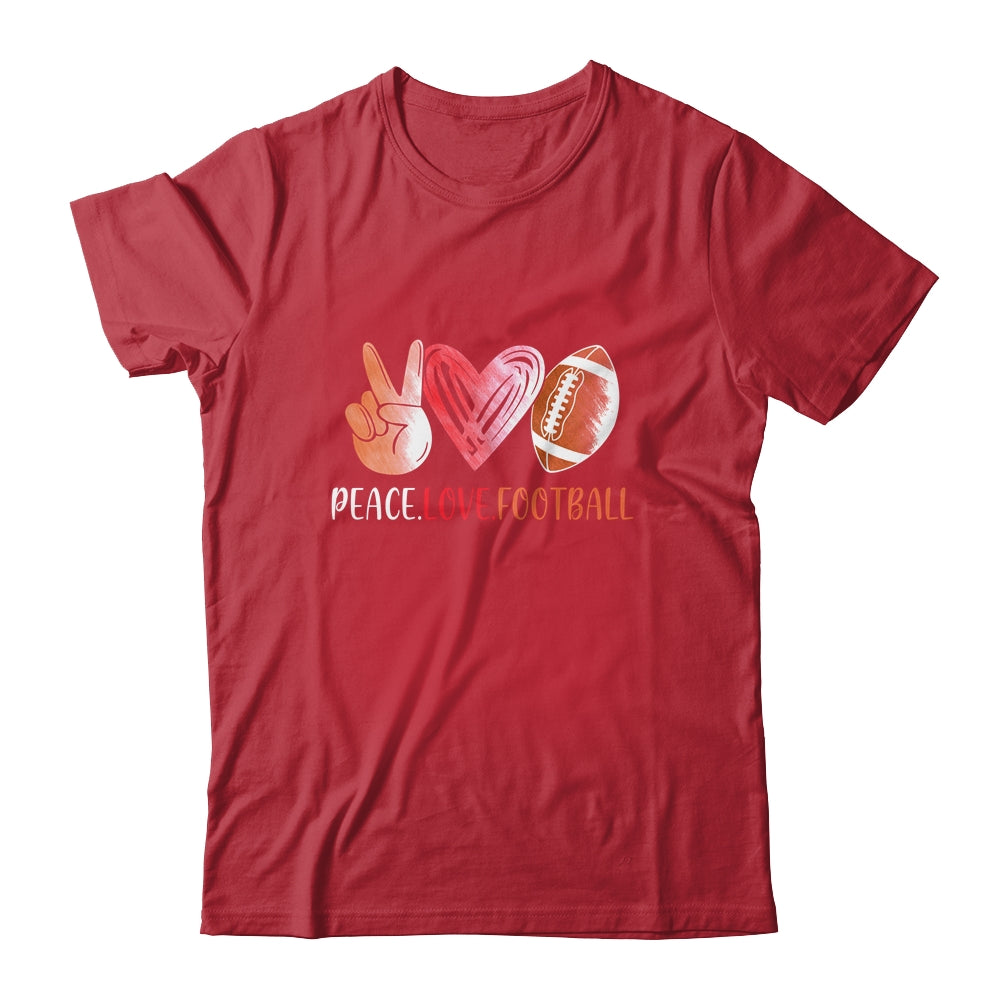 Football Player Girls Peace Love Football Women T-Shirt & Tank Top | Teecentury.com