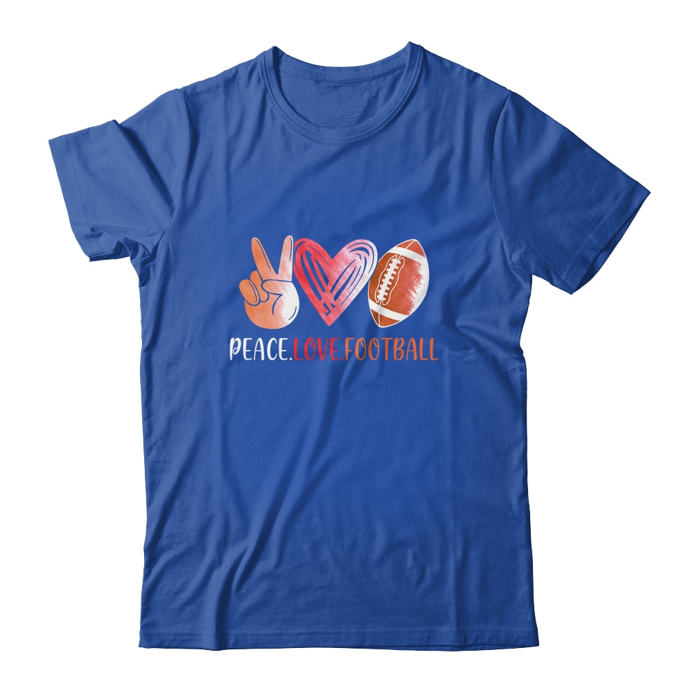 Football Player Girls Peace Love Football Women T-Shirt & Tank Top | Teecentury.com