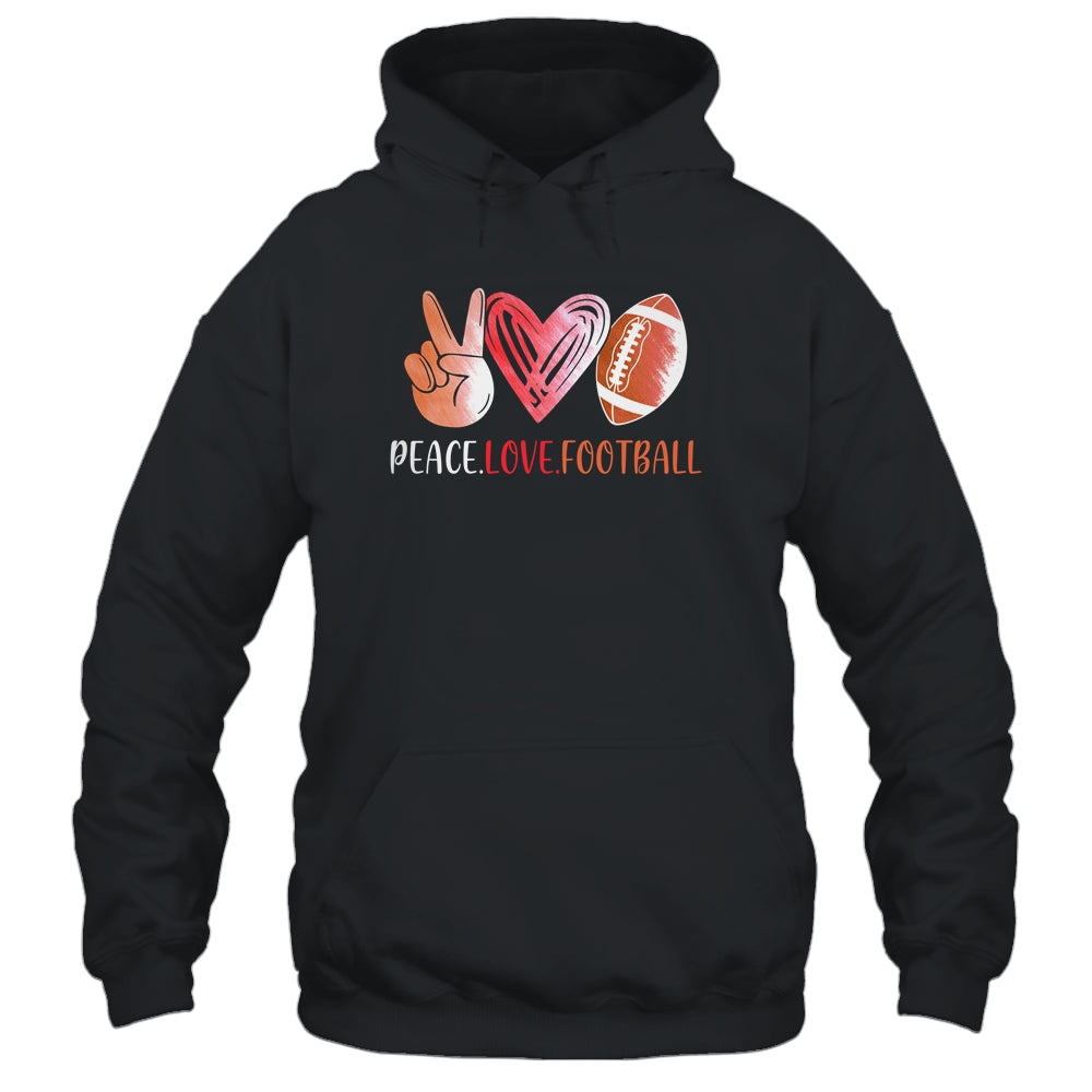 Football Player Girls Peace Love Football Women T-Shirt & Tank Top | Teecentury.com