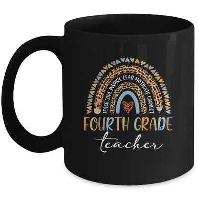 Fourth Grade Teacher Leopard Rainbow Teacher Team 4th Grade Mug Coffee Mug | Teecentury.com