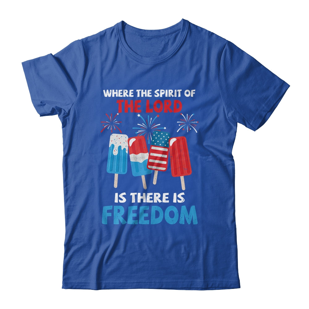 Fourth Of July Where The Spirit Of The Lord Is Iced Cream T-Shirt & Tank Top | Teecentury.com