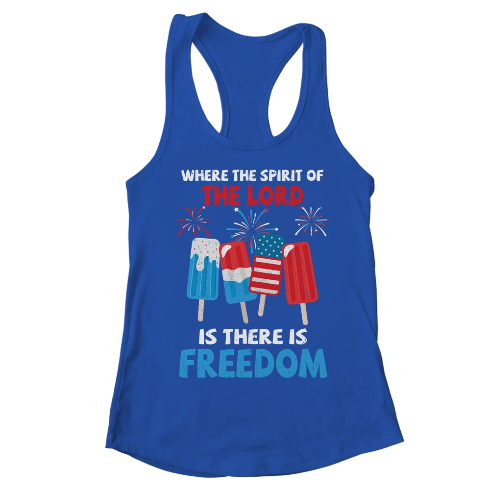 Fourth Of July Where The Spirit Of The Lord Is Iced Cream T-Shirt & Tank Top | Teecentury.com